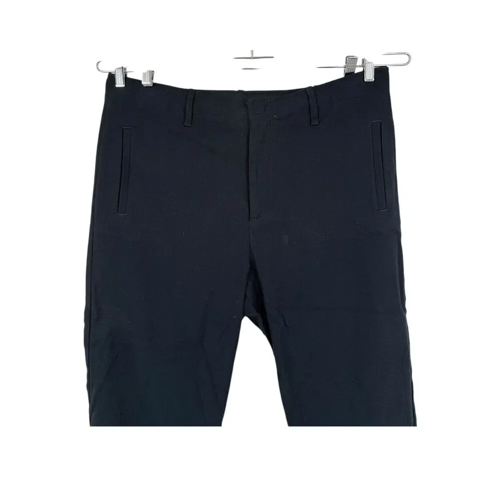 Rag & Bone Pants cropped wide legs navy blue size 16 - Picture 2 of 6